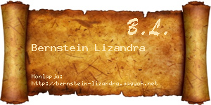 Bernstein Lizandra névjegykártya